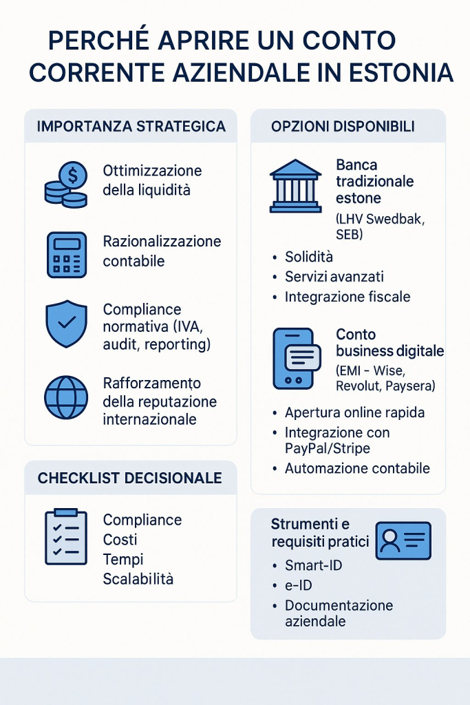 aprire conto corrente in estonia perchè