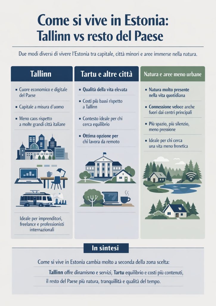 Come si vive in Estonia Tallinn vs resto del Paese