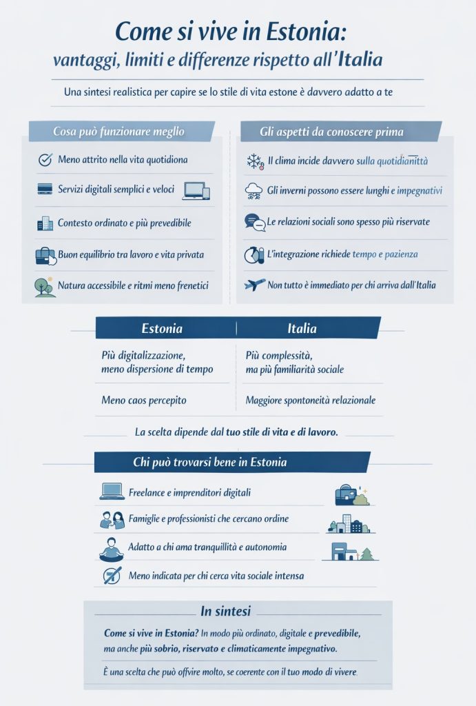 Come si vive in Estonia vantaggi, limiti e differenze rispetto all’Italia