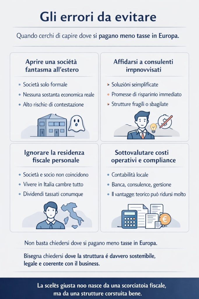Dove si pagano meno tasse in Europa errori da evitare