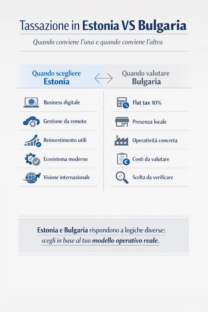 Tassazione in Estonia VS Bulgaria accesso ai mercati