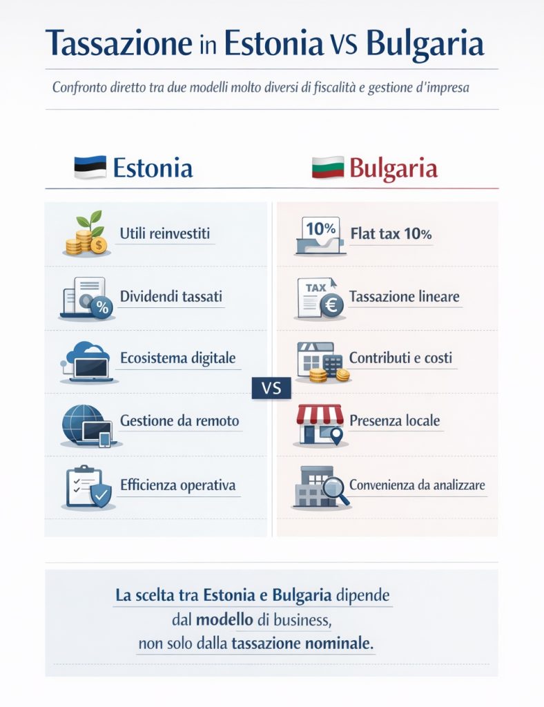 Tassazione in Estonia VS Bulgaria aliquote a confronto