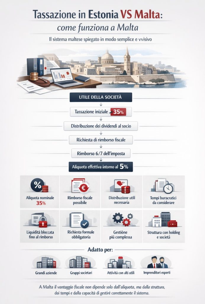 Tassazione in Estonia VS Malta come funziona a Malta Tassazione in Estonia VS Malta come funziona a Malta