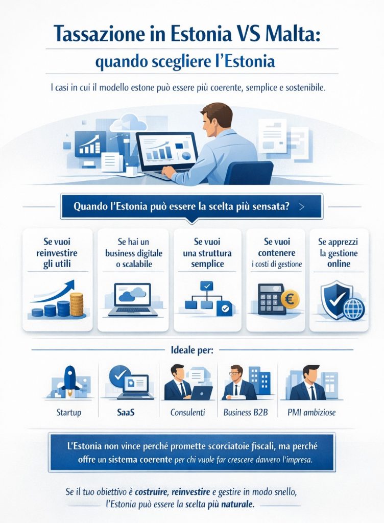 Tassazione in Estonia VS Malta quando scegliere l’Estonia Tassazione in Estonia VS Malta quando scegliere l’Estonia