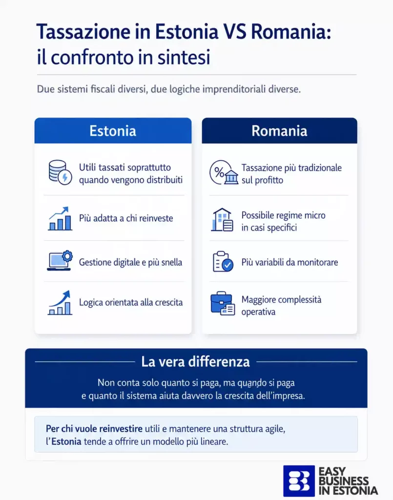 Tassazione in Estonia VS Romania confronto in sintesi