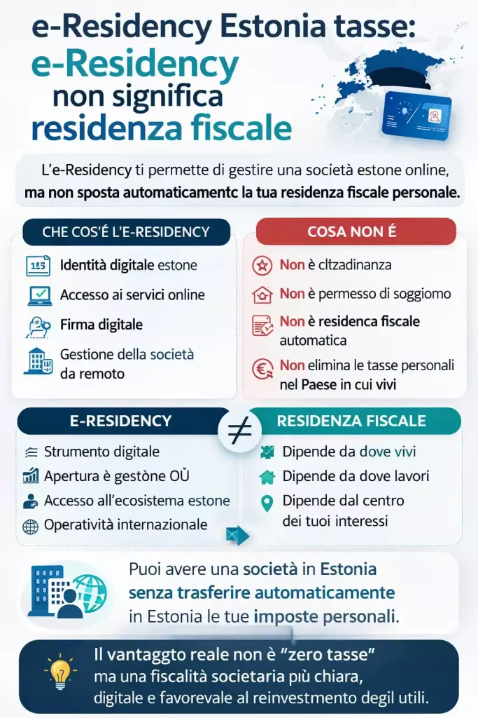 e-Residency Estonia Tasse non è una residenza fiscale