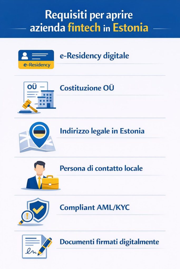 requisiti per aprire azienda fintech in Estonia requisiti per aprire azienda fintech in Estonia