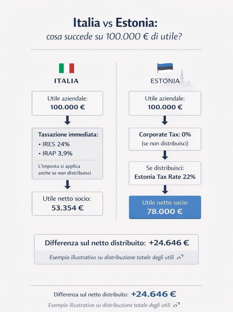 Estonia tax rate differenze Italia Estonia