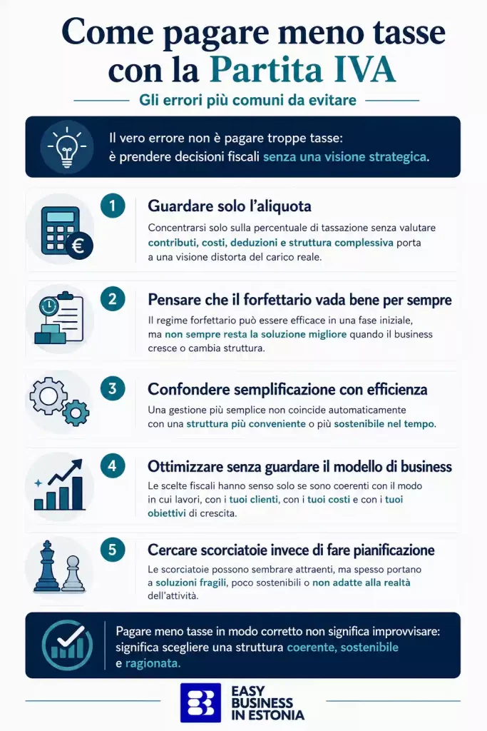 Come pagare meno tasse Partita errori comuni