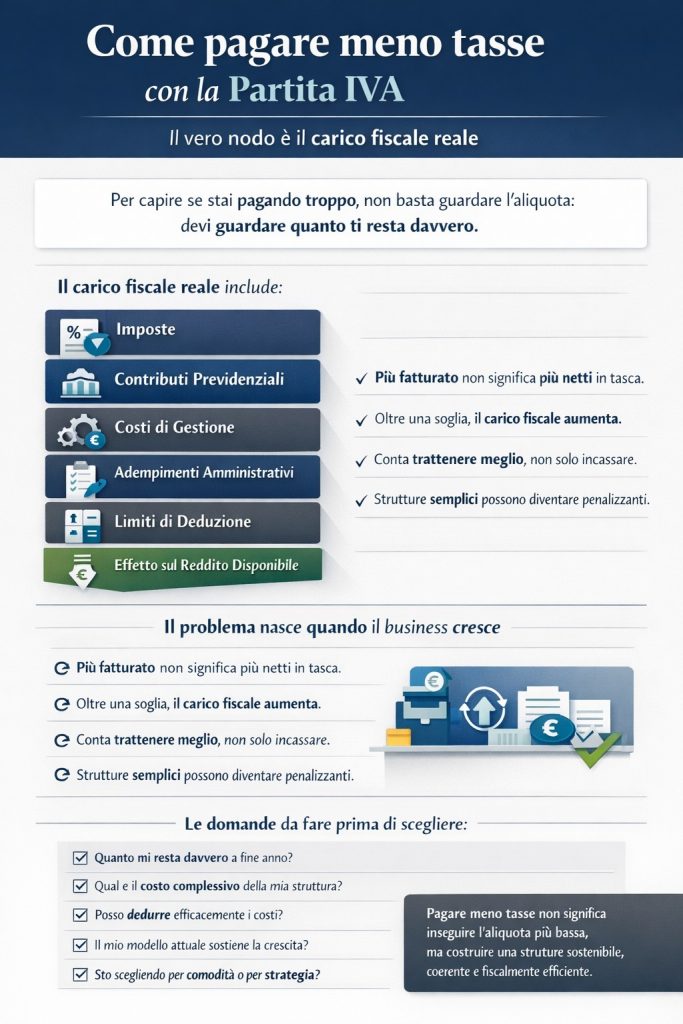 Come pagare meno tasse con la Partita IVA carico fiscale