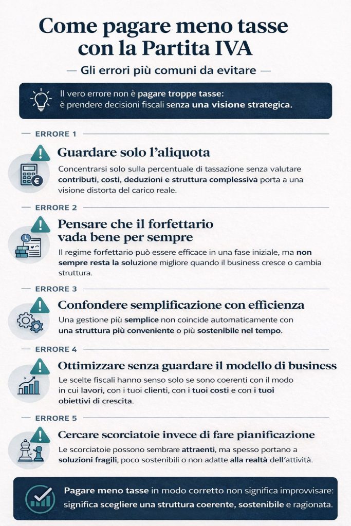 Come pagare meno tasse con la Partita IVA errori