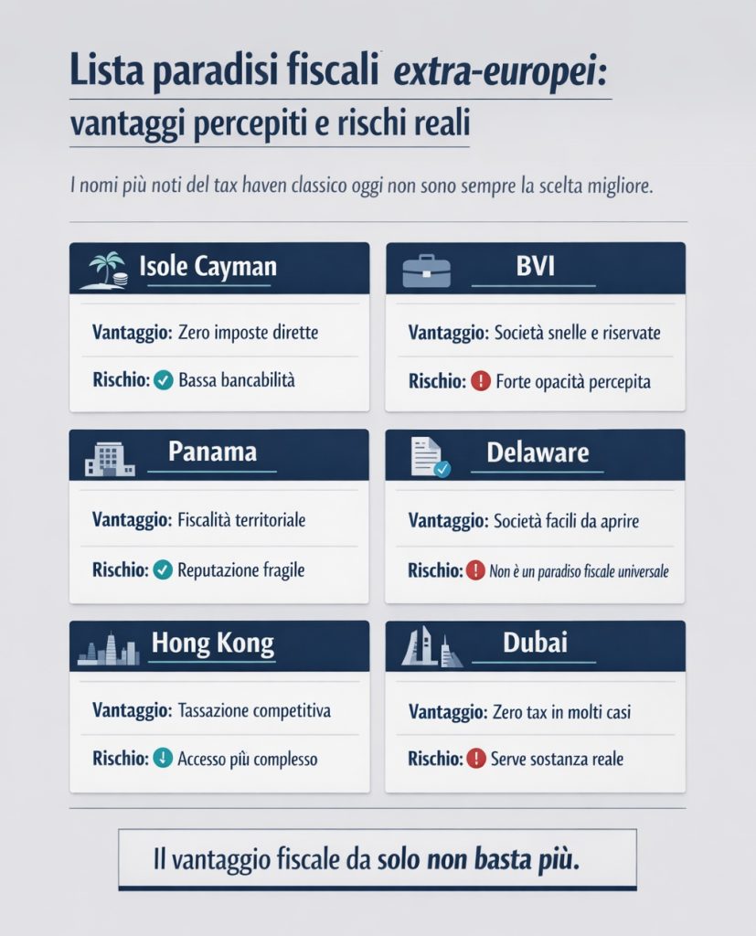 Lista paradisi fiscali extra europei