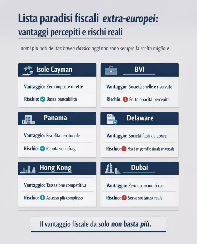 Lista paradisi fiscali extra europei