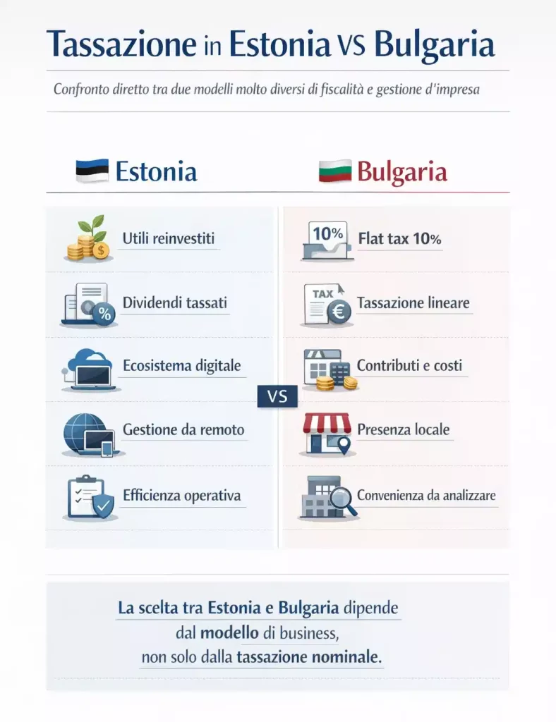 Tassazione in Estonia VS Bulgaria flat tax bulgara