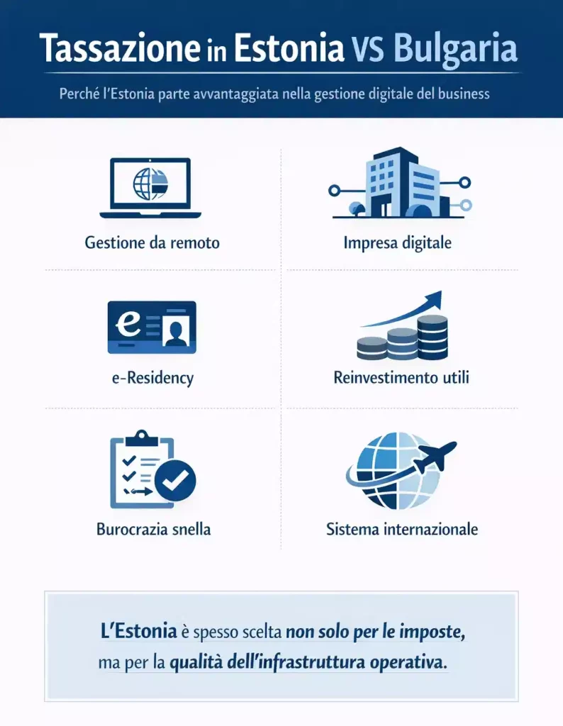 Tassazione in Estonia VS Bulgaria gestione da remoto