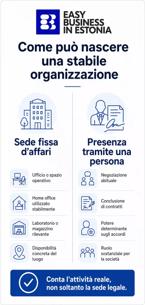 stabile organizzazione le due forme